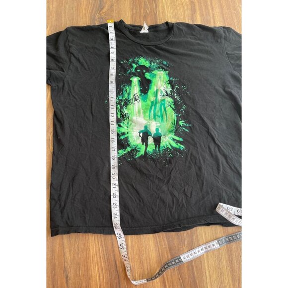 Vintage X Files Authentic Alien T-Shirt Men's Sz Large green full image design - Picture 4 of 5
